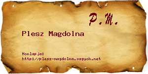 Plesz Magdolna névjegykártya