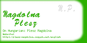magdolna plesz business card